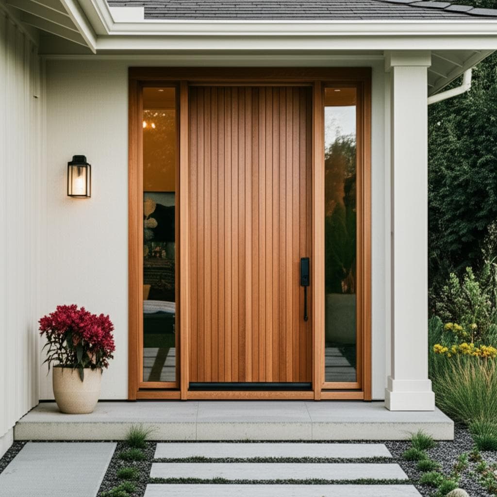 Featured image for Fluted Wood Doors Create Height Without the Cost