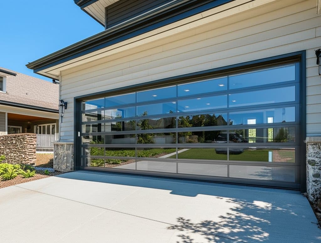 Image for Glass Garage Doors Transform Modern Home Curb Appeal