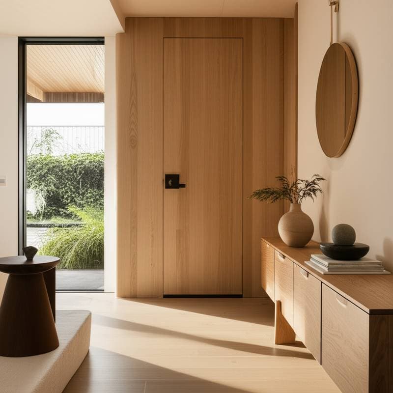 Featured image for Why Japandi Woods Create Calmer Entryways Than Other Styles