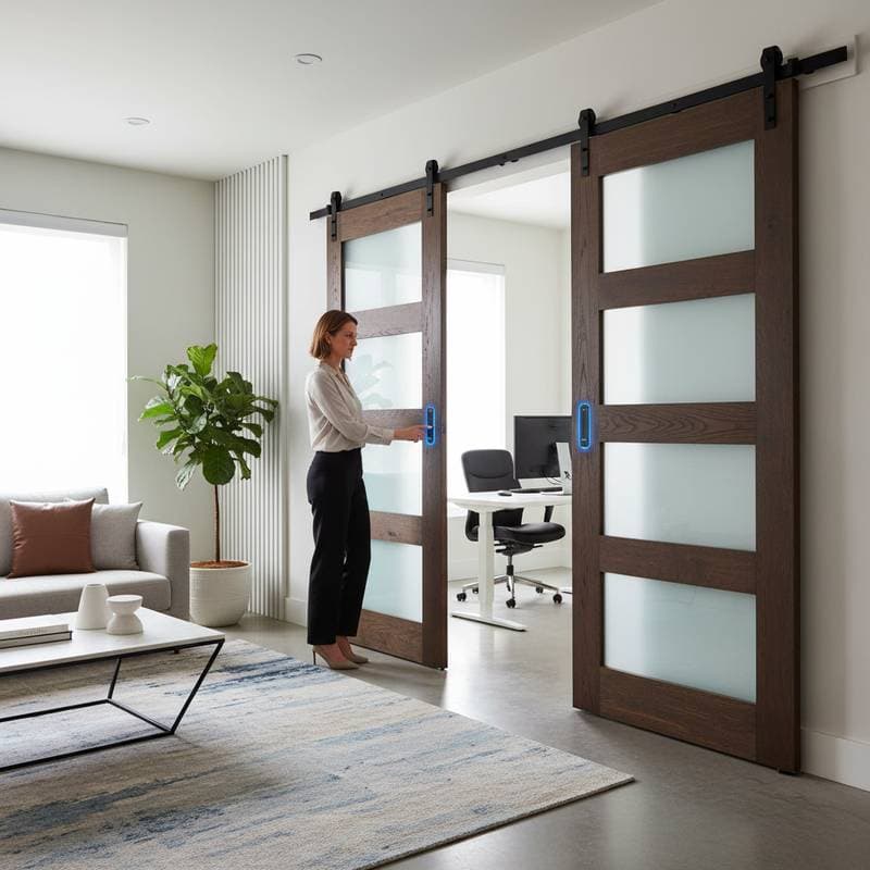 Image for Touch-to-Open Barn Doors Bring Smart Convenience Home