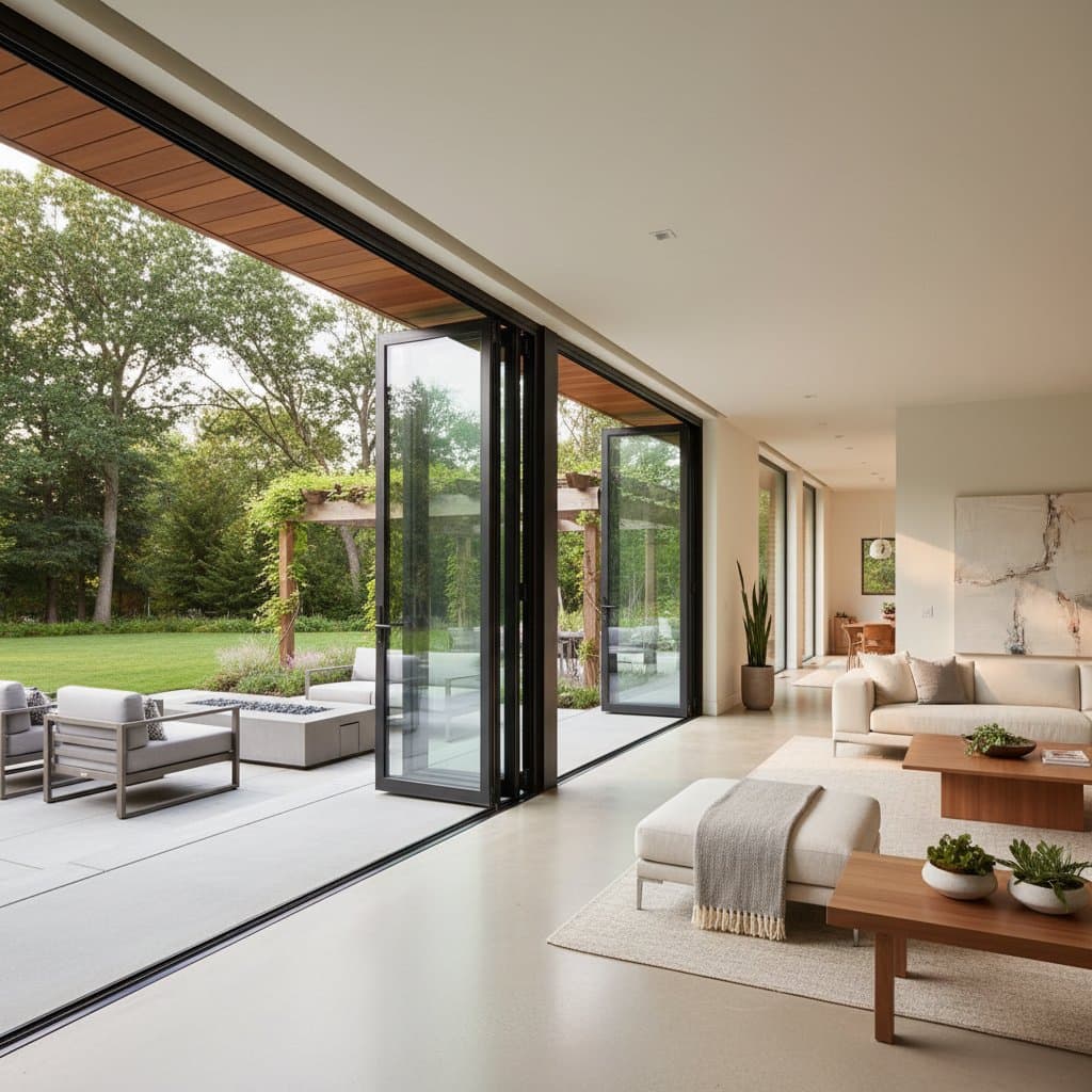 Image for Accordion Glass Doors Transform Indoor-Outdoor Living
