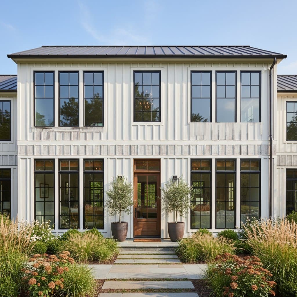 Image for Steel-Framed Windows Replace Shiplap as Farmhouse Trend