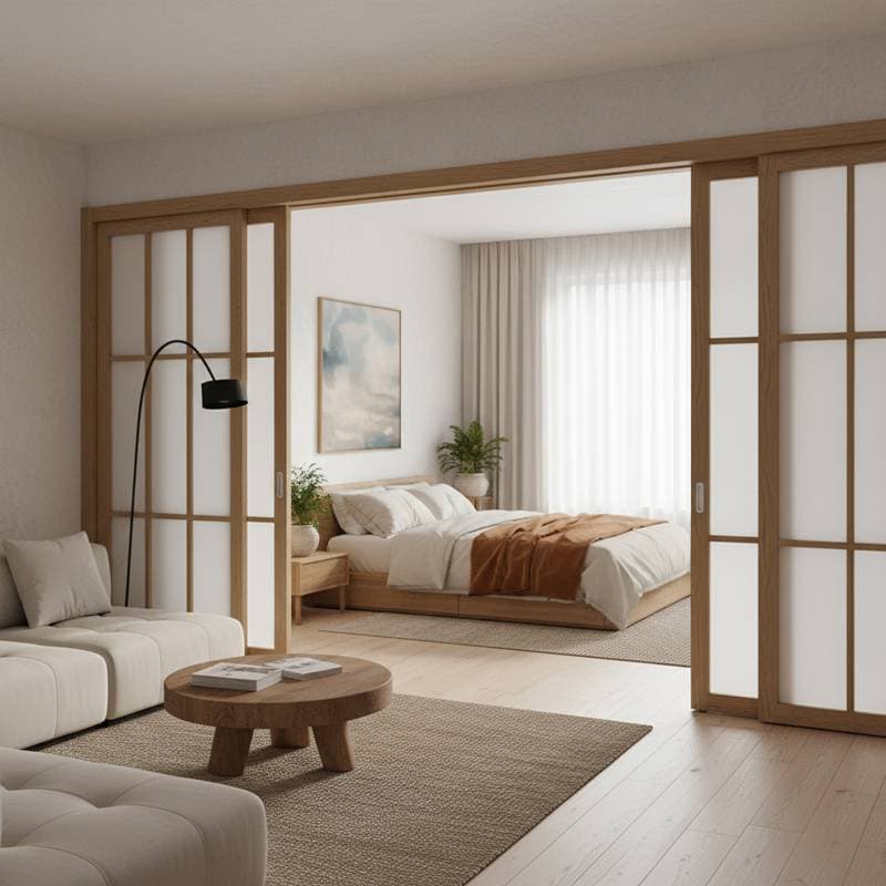 Image for Japandi Sliding Doors Maximize Space Without Walls