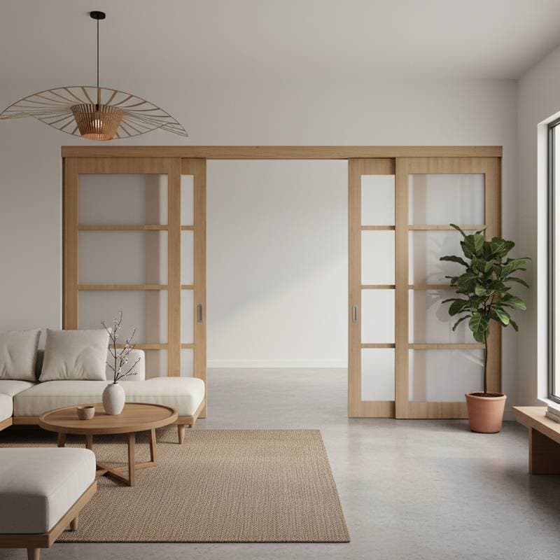 Image for Japandi Sliding Doors Save 10 Square Feet Per Room