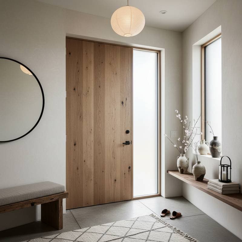 Image for Japandi Entryways Blend Wabi-Sabi With Scandinavian Warmth
