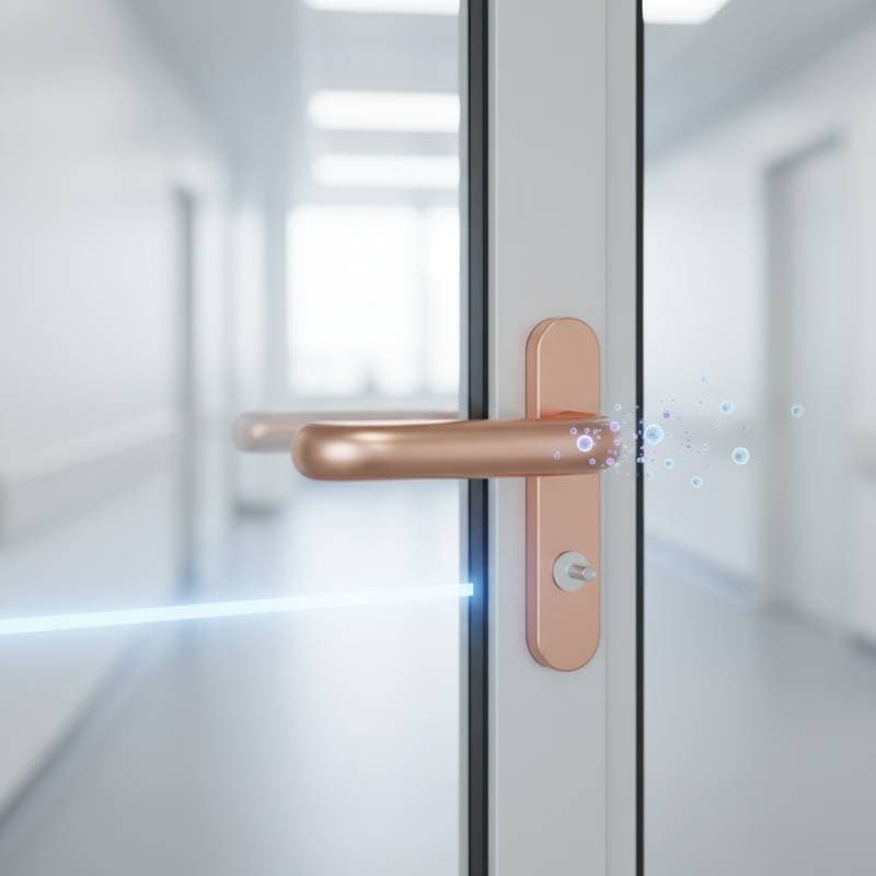Image for Why Hospital Door Handles Are Now Bacteria Fighters