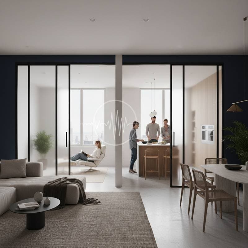 Image for Cut 80% Home Noise with Acoustic Sliding Doors