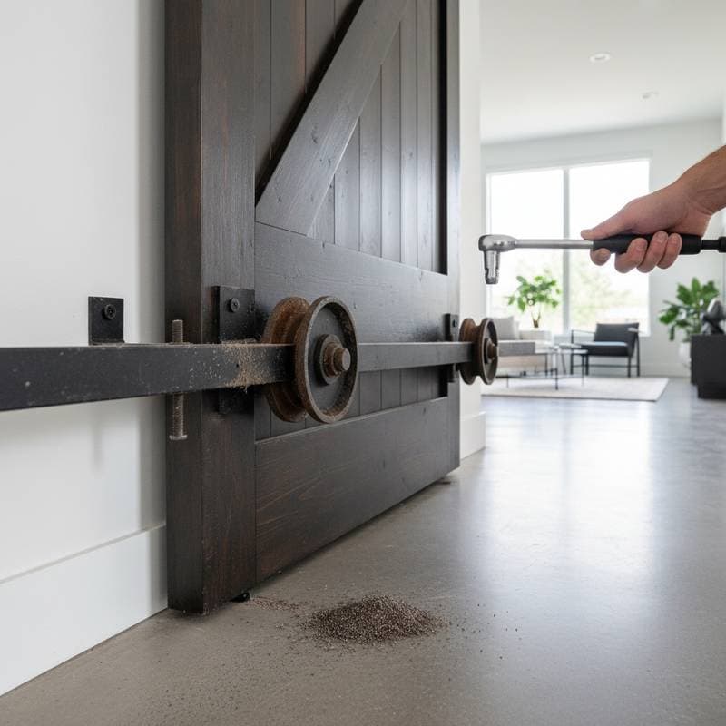 Image for Barn Door Hardware Fails at 2 Years: The Durability Fix