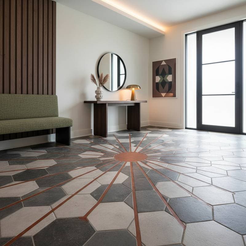 Image for Colored Grout Transforms Entryways Into Design Statements
