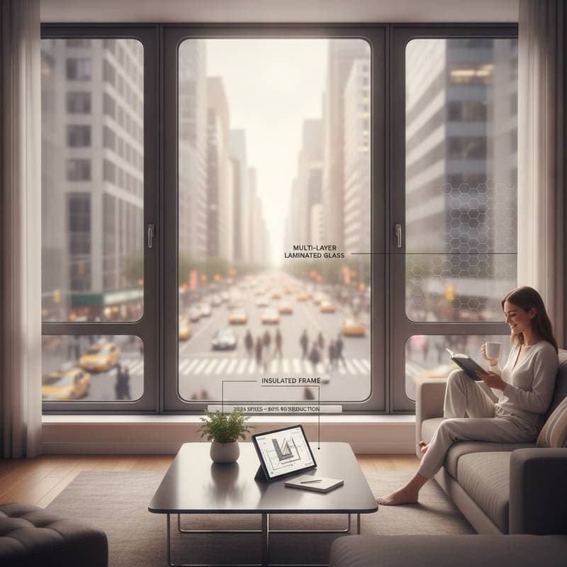 Image for Acoustic Windows Block 80% More Noise Than Standard Models