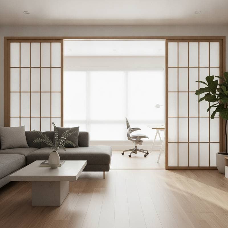 Image for Shoji Doors Blend Privacy With Natural Light Flow