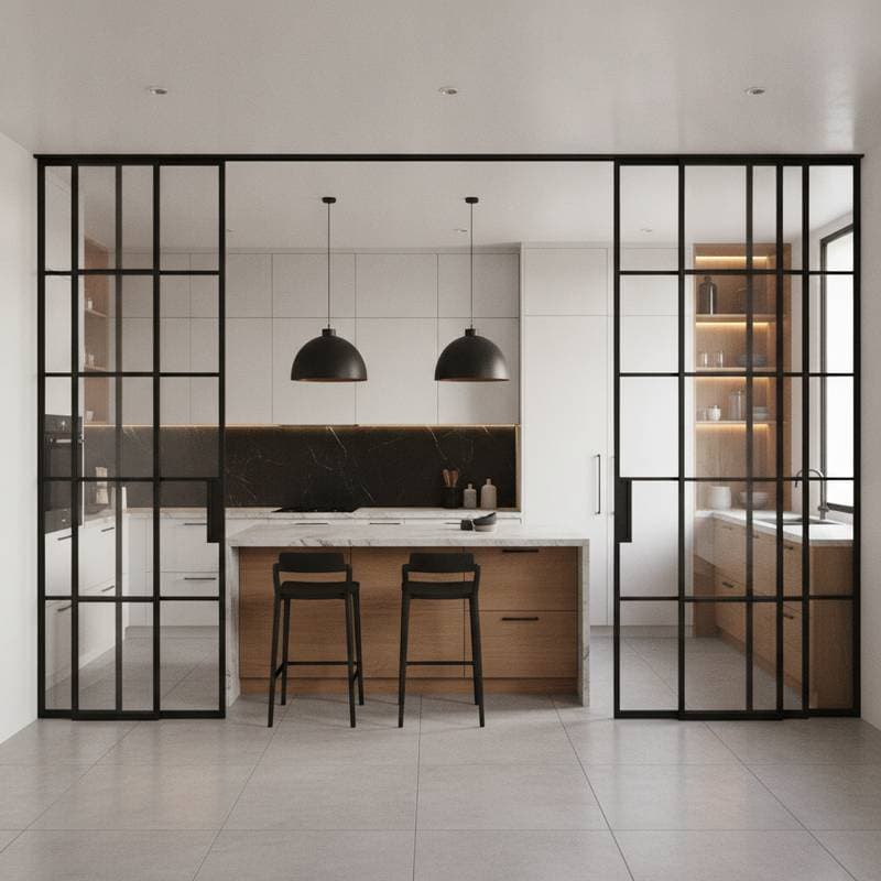 Image for Black Steel Frames: The Bold Kitchen Statement Everyone Wants
