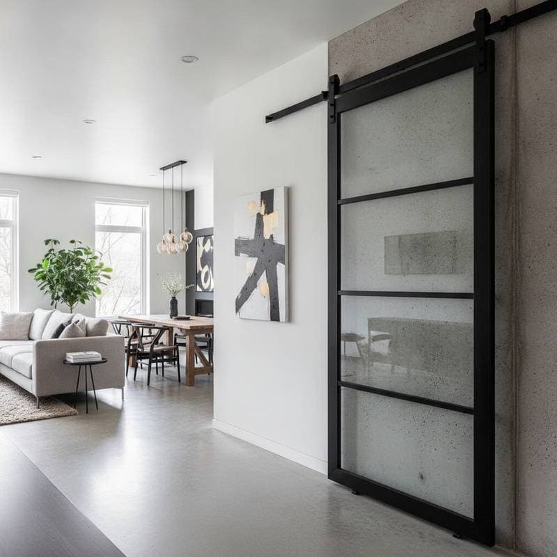 Image for Black Steel Barn Doors Redefine Modern Spaces