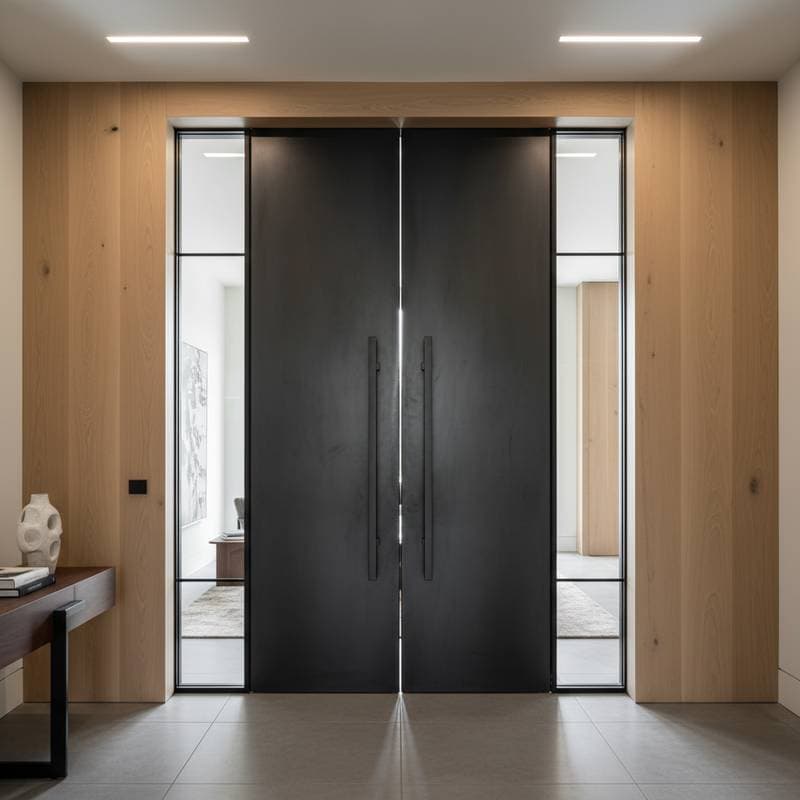 Image for Blackened Steel Doors Lead 2025 Luxury Design Trends