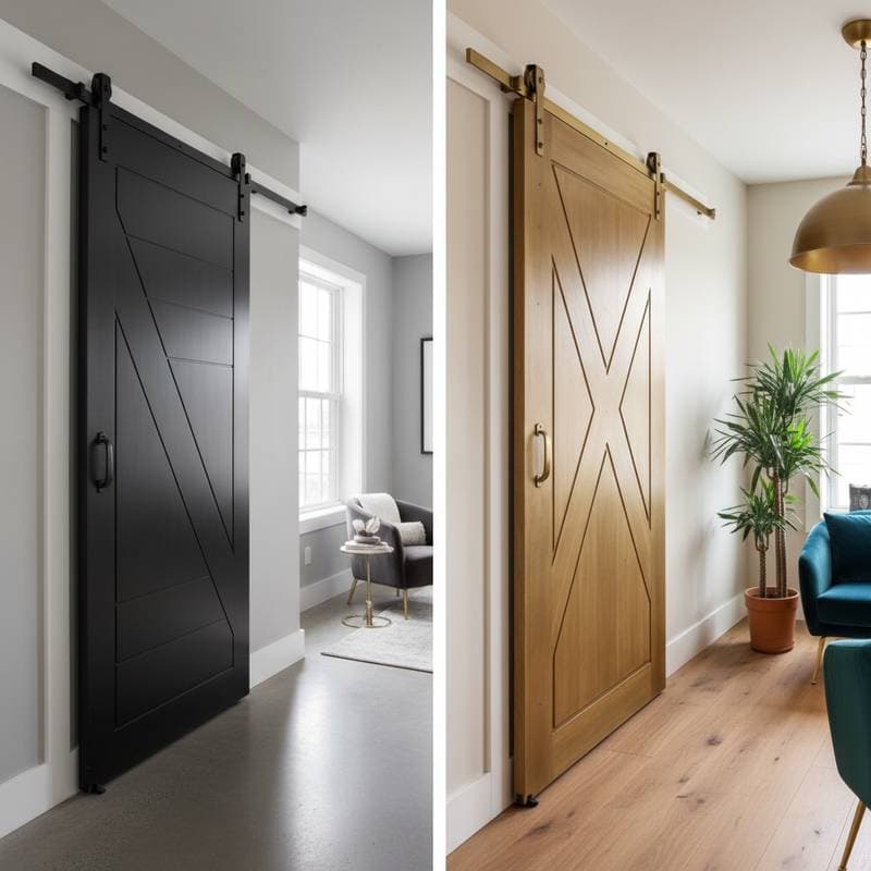 Image for Matte Black vs Brass Barn Doors: Which Lasts Longer?