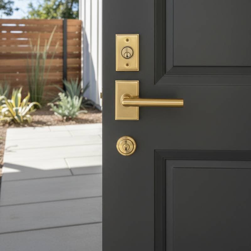 Image for Warm Brass Door Hardware Costs $90-$800 in 2025
