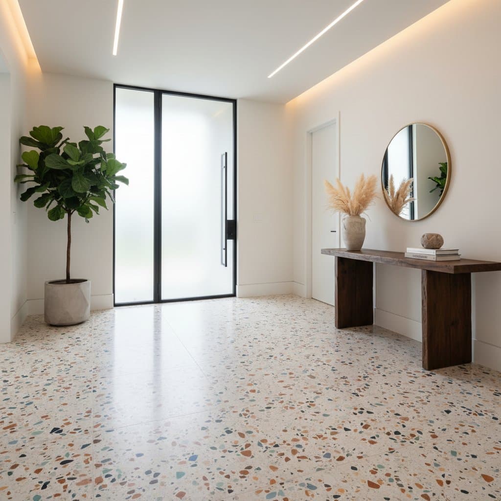 Image for Why 2026 Entryways Ditch Marble for Terrazzo