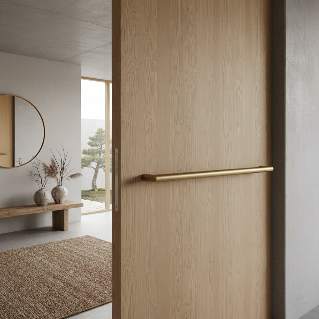 Image for Why Matte Brass Defines Japandi Doors in 2026