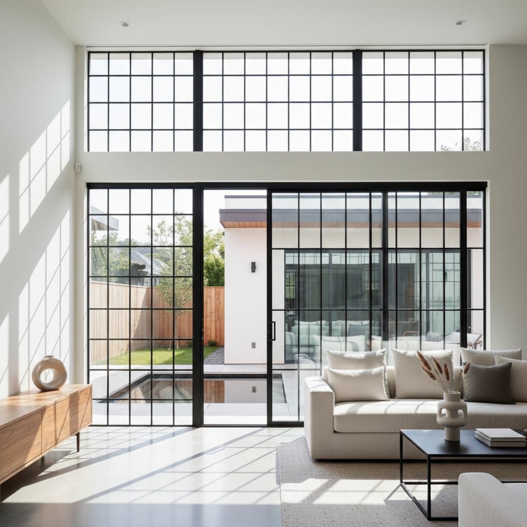 Image for Black Metal Grids Define Modern Window Design