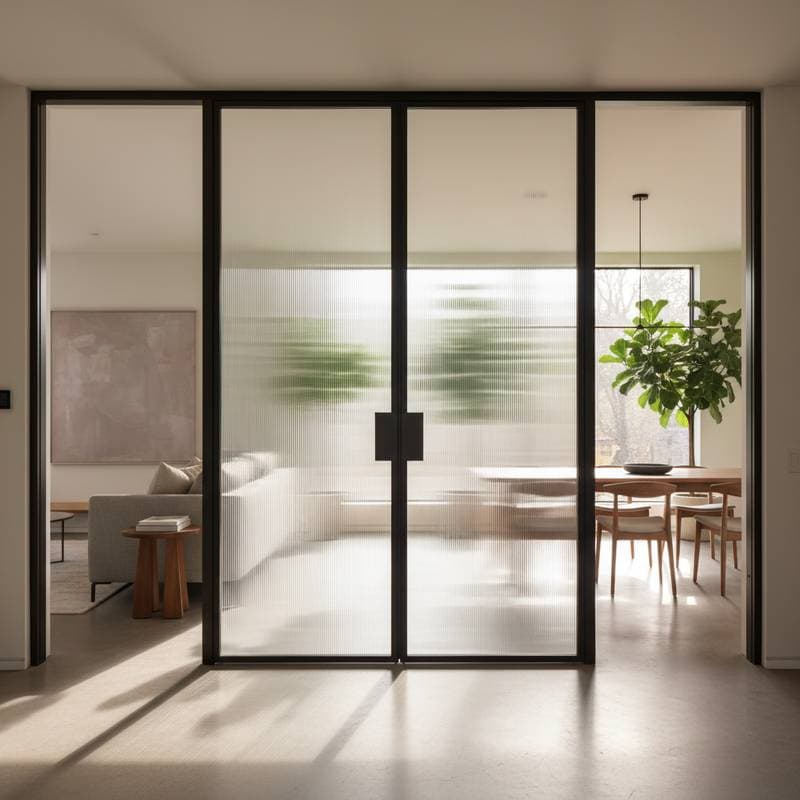 Image for Reeded Glass Doors Balance Privacy With Natural Light
