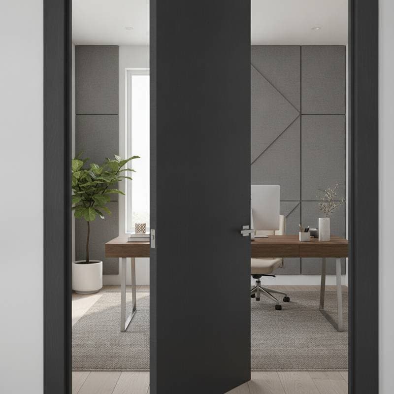 Featured image for Soundproof Doors Cut Home Office Noise 80%